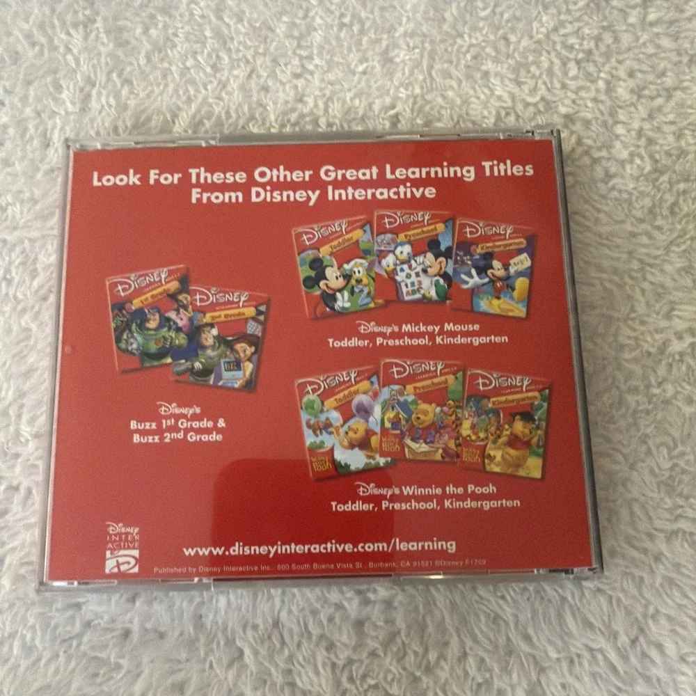 Disney Mickey Mouse Toddler PC CD ROM manual Case Only Win 7 Vista SP1 XP